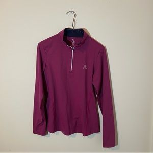 RHOBACK “the cranberry” women’s Q-Zip size Small